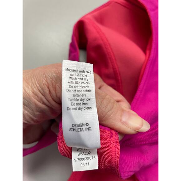 Athleta Pink Racerback Athletic  Tank Top Medium - Picture 8 of 8